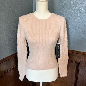 🆕 Madden Girl Blush Pink Ribbed Cozy Sweater